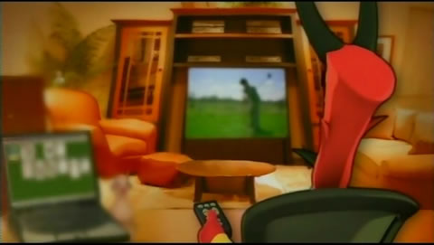 Satan watches some golf